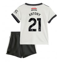 Maglia Calcio Manchester United Antony #21 Terza Divisa Bambino 2024-25 Manica Corta (+ pantaloncini)